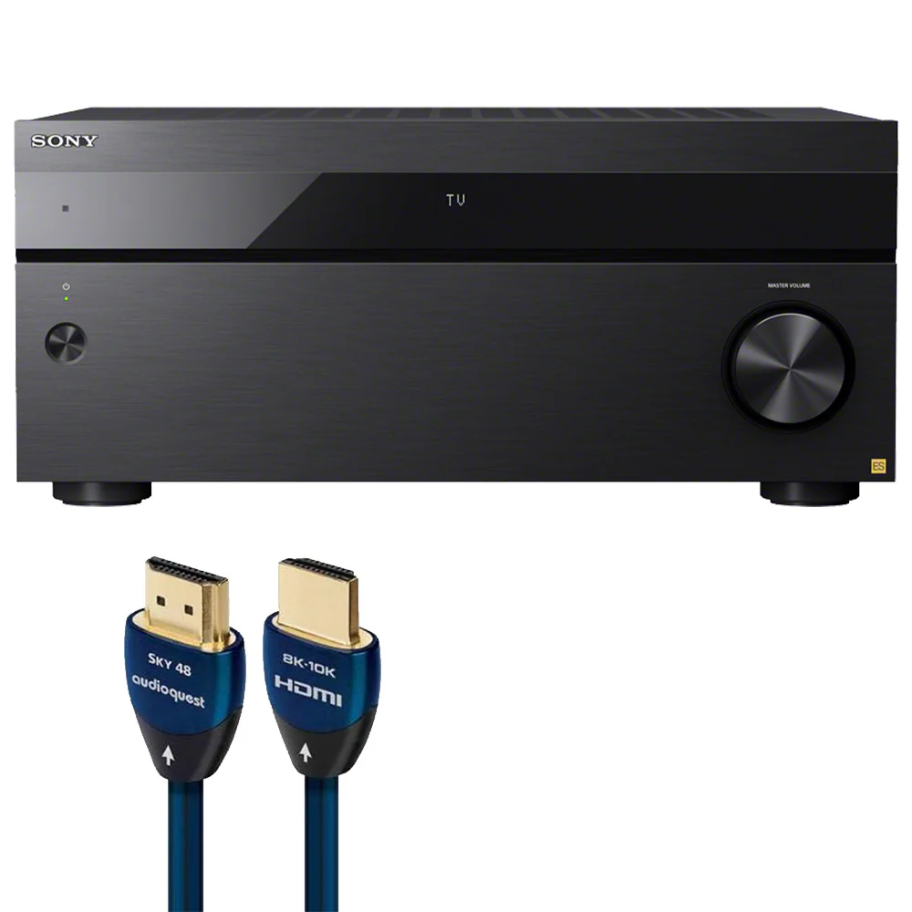 Sony STR-AZ7000ES 13.2 Channel 8K Receiver Bundle w/ AudioQuest Sky 48 48Gbps HDMI Cable (3m)