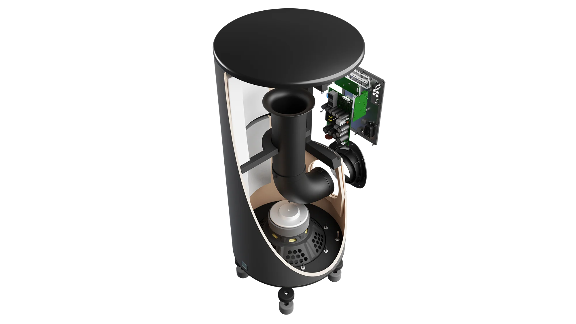 SVS PC-2000 Pro 12 Inch Ported Cylinder Subwoofer (Piano Gloss Black) - Image 4