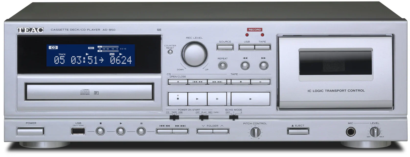 TEAC AD-850-SE Cassette Deck CD Player - Image 2