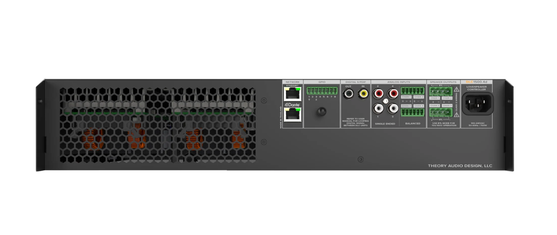 Theory DLC-1500.4d 1,500W 4-Channel Distribution Loudspeaker Controller w/ Dante & AES67 - Image 3