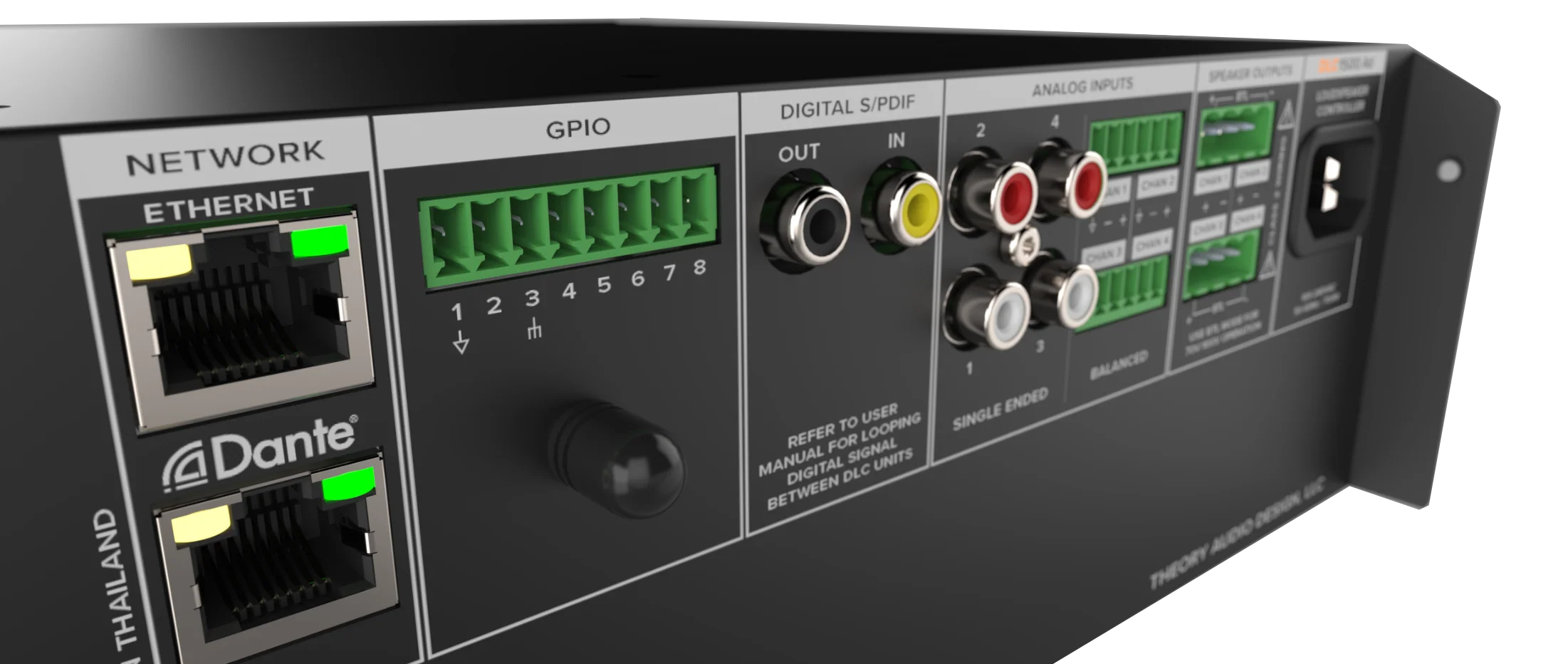 Theory DLC-1500.4d 1,500W 4-Channel Distribution Loudspeaker Controller w/ Dante & AES67 - Image 4