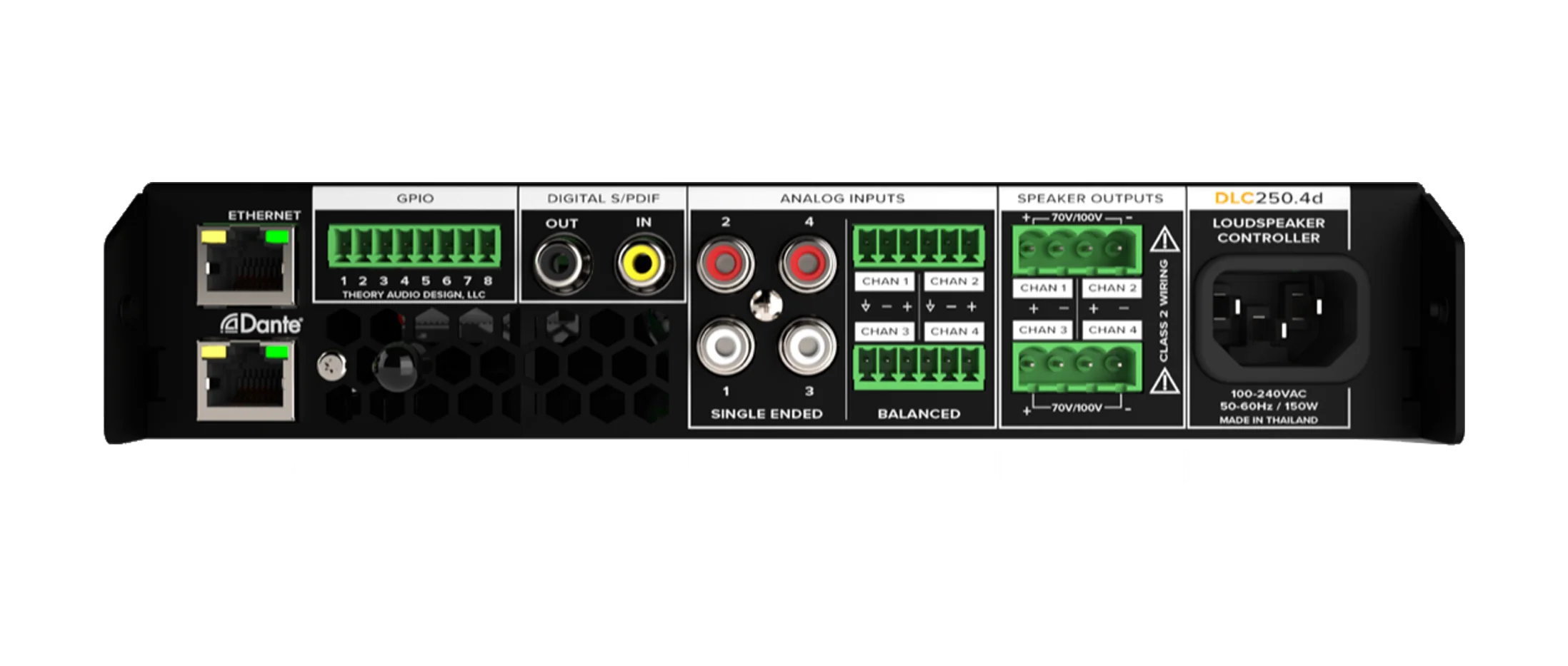 Theory DLC-250.4.d 250W 4-Channel Distribution Loudspeaker Controller w/ Dante & AES67 - Image 3