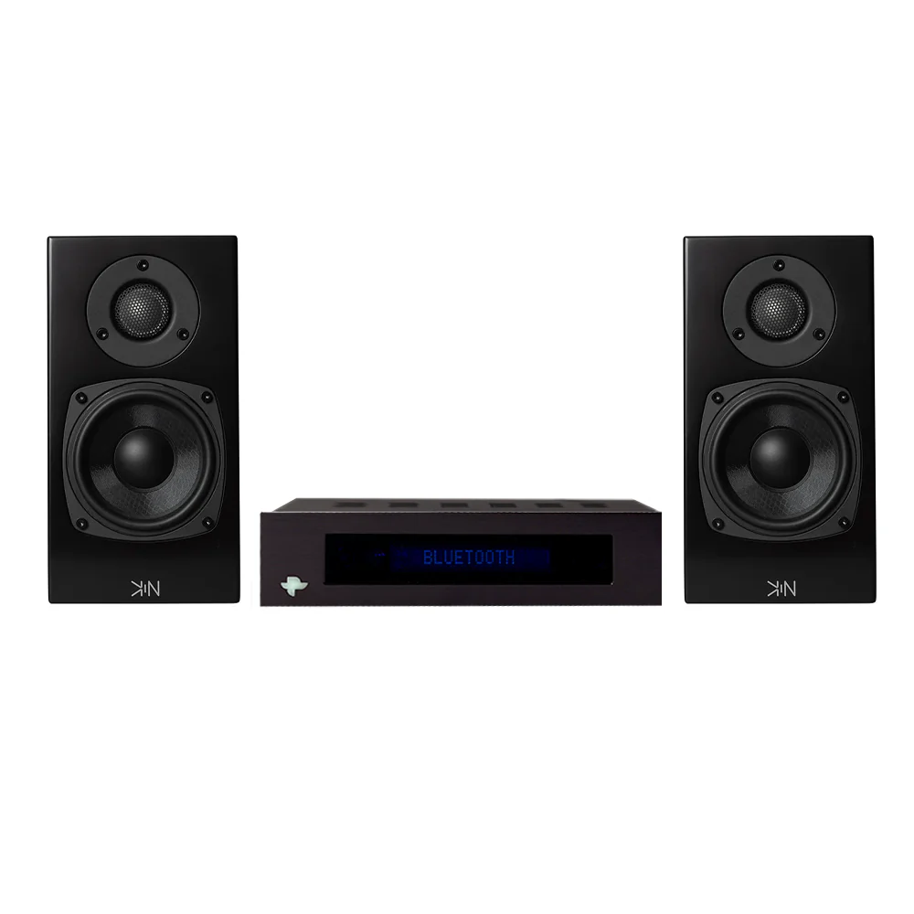 KIN by Totem Amp 2-Channel Amplifier Bundle with Kin One Monitor Speakers