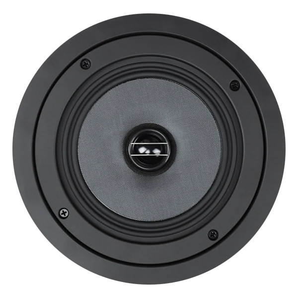 KIN by Totem Architectural IC6 Ultra-Slim In-Ceiling 6 Inch Speaker - Pair (Black)
