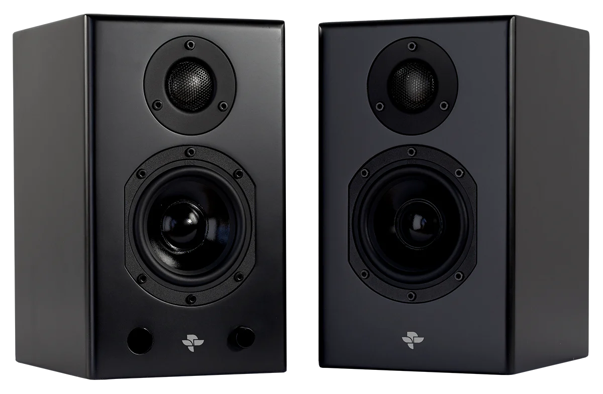 KIN by Totem Play Mini 2 Way Powered Bookshelf Speakers (Pair)