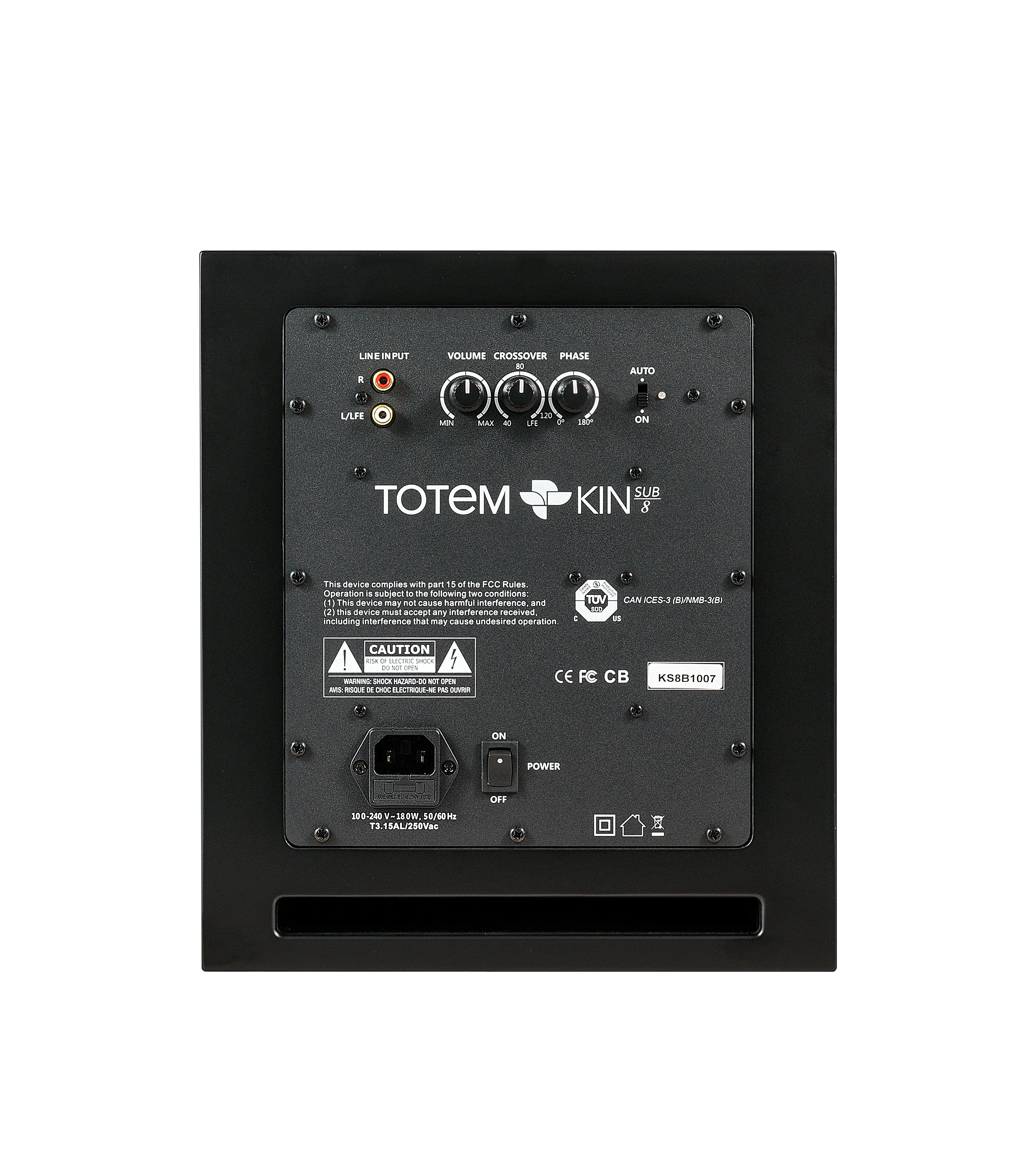 KIN by Totem Sub 8 Powered 8 Inch Subwoofer (2nd Gen.) Bundle with Link Wireless Transmitter - Image 5