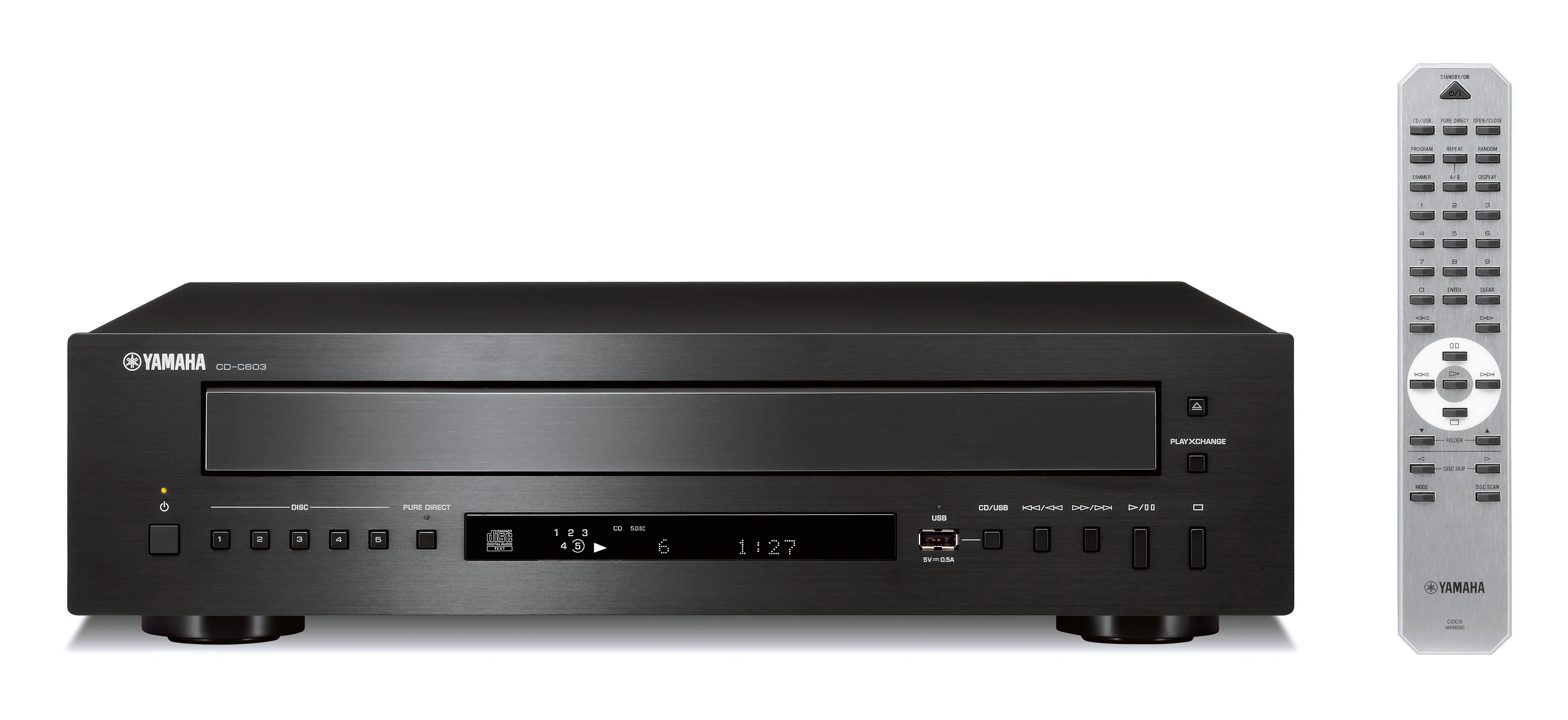 Yamaha CD-C603 5 Disc CD Changer with PlayXChange (Black)