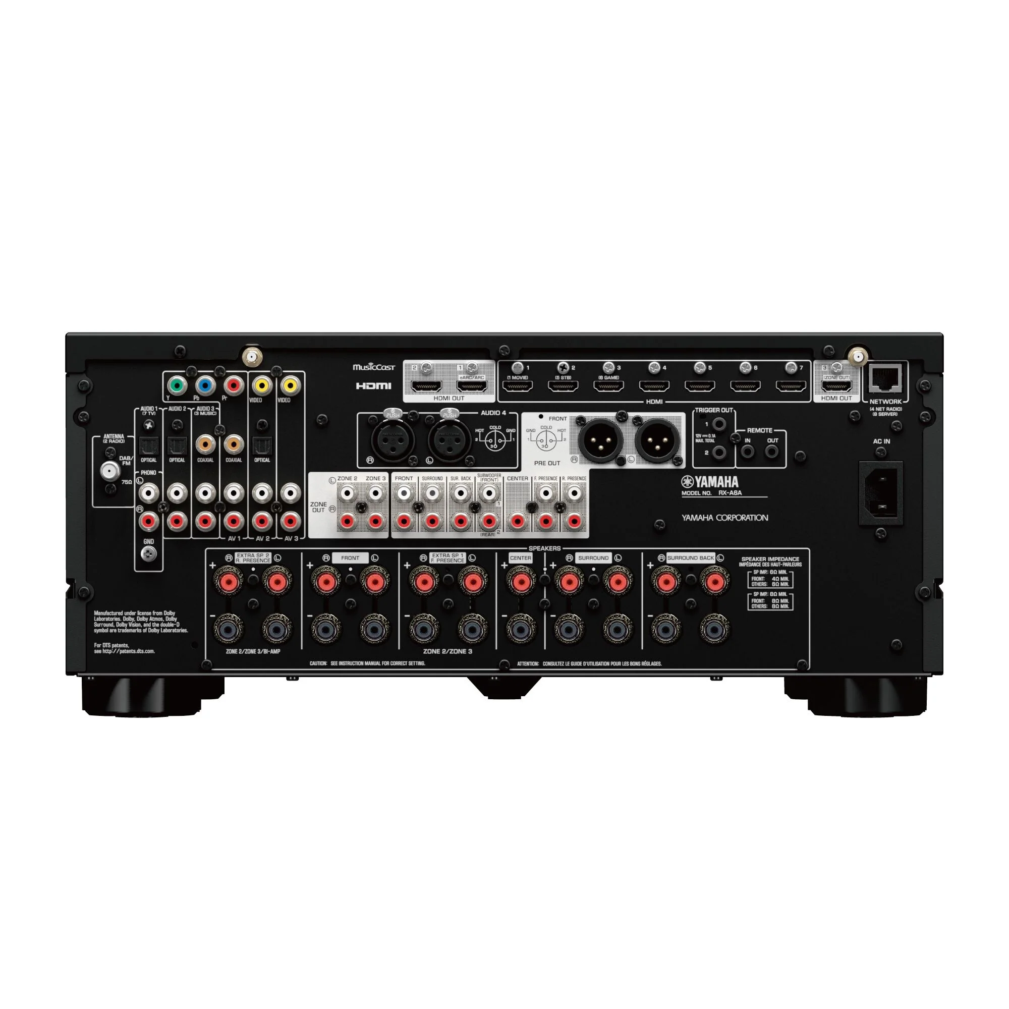 Yamaha RX-A6A AVENTAGE 9.2 Channel AV Receiver with MusicCast - Image 3
