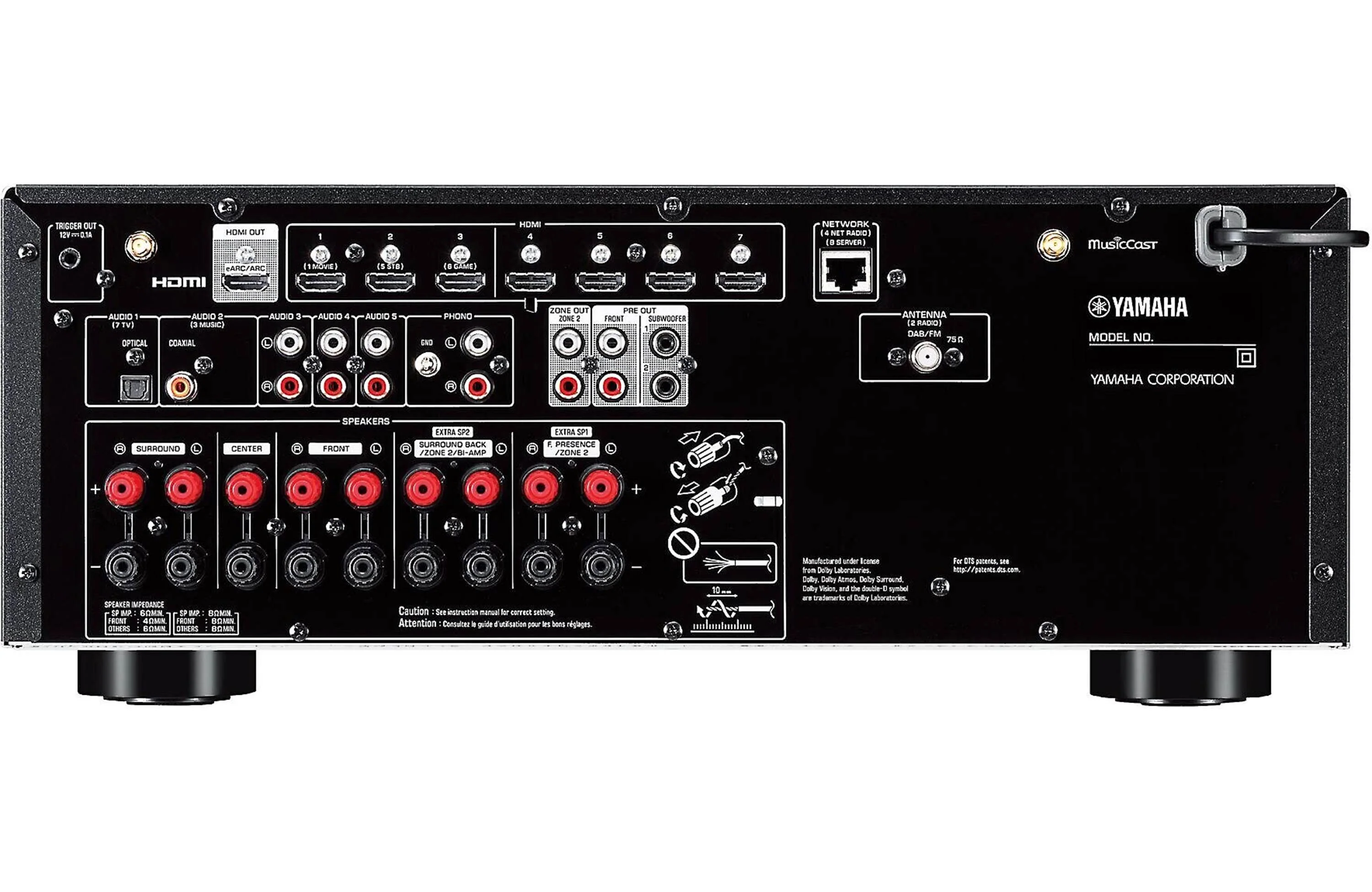 YAMAHA RX-V6A 7.2 Channel AV Receiver with MusicCast - Image 3